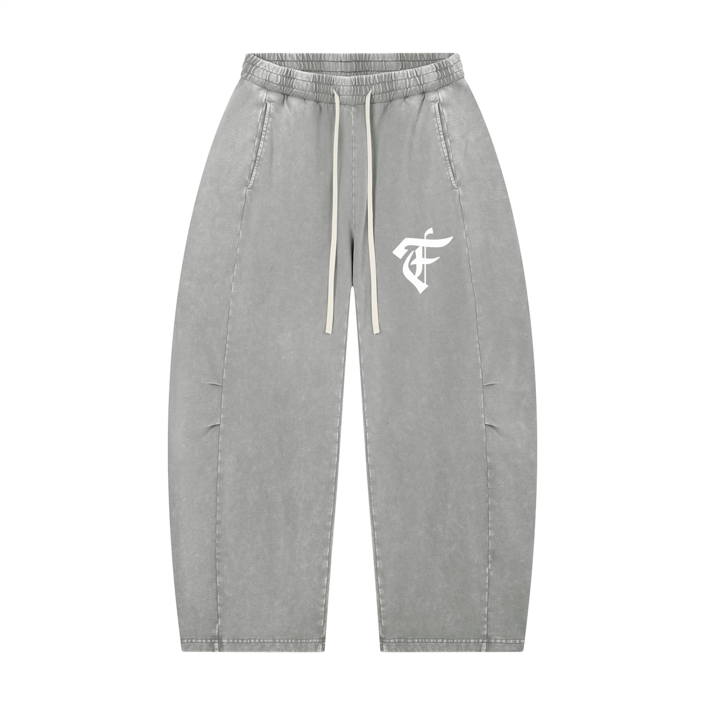 'F' Barrel Joggers Washed