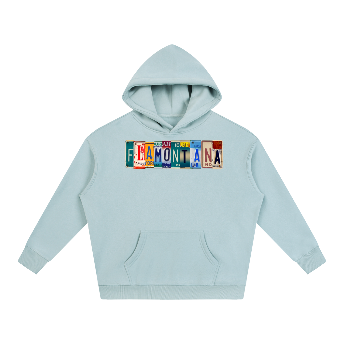 Flamontana Car Plate Graphic Hoodie