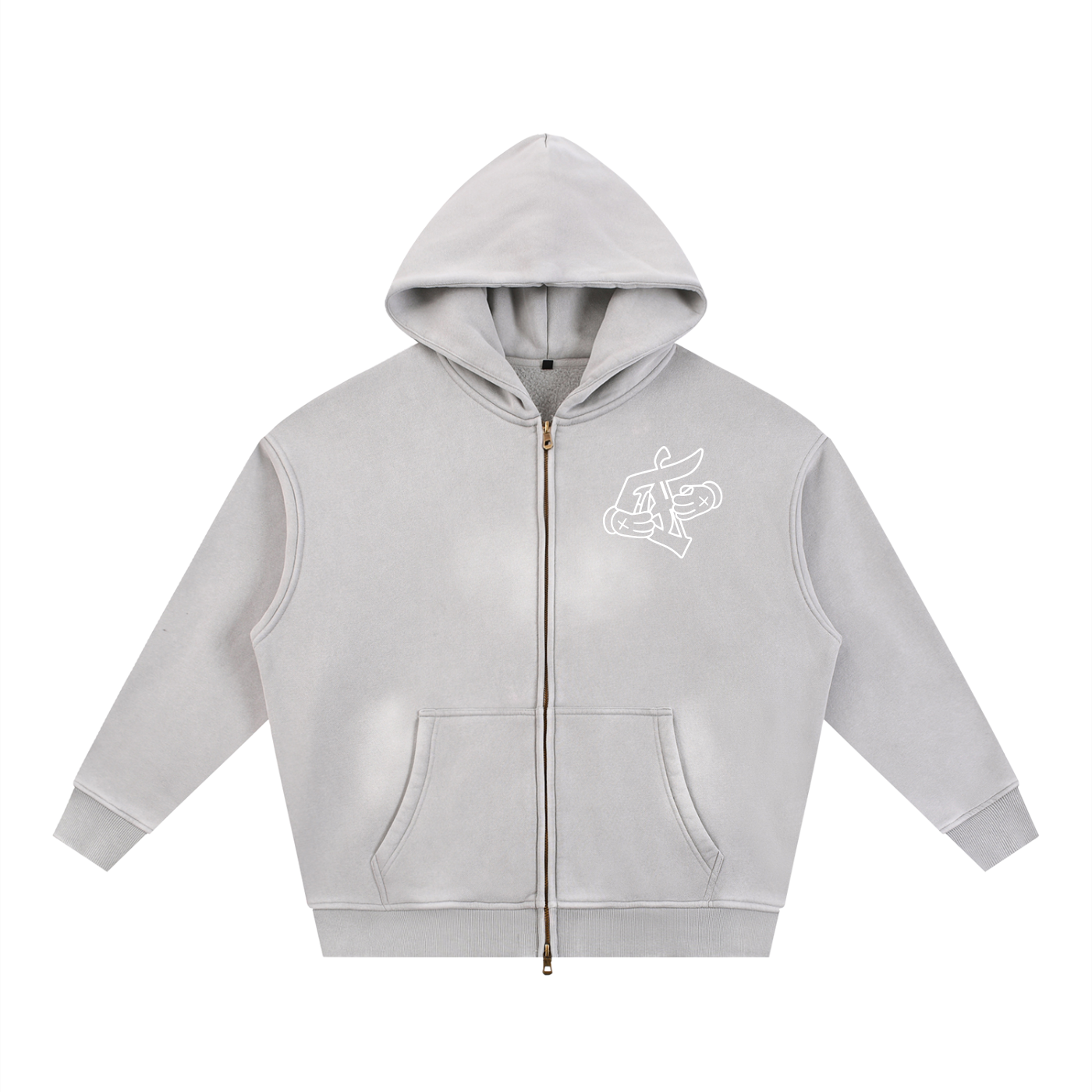 'F' Toon Faded Boxy Hoodie