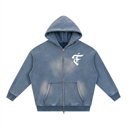 'F' Faded Boxy Hoodie