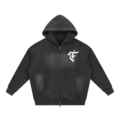 'F' Faded Boxy Hoodie