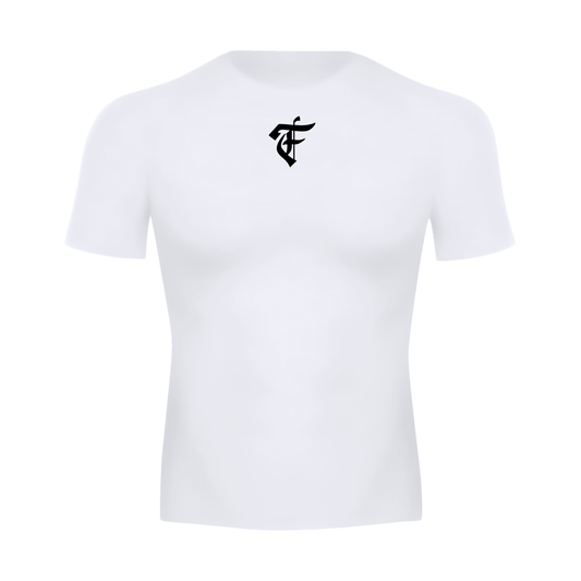 'F' Compression Shirt White