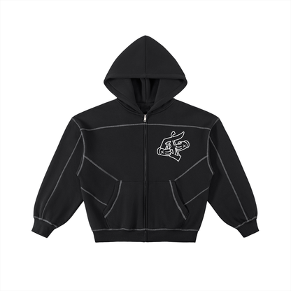 'F' Contrast Hoodie