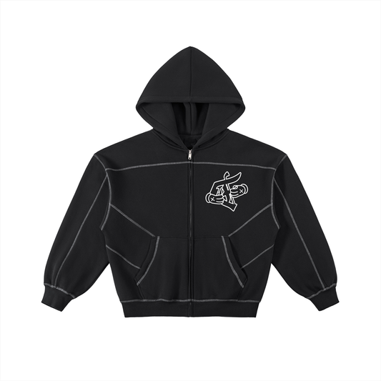 'F' Contrast Hoodie