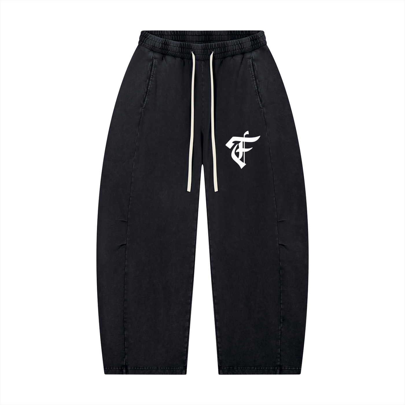 'F' Barrel Joggers Washed