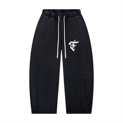'F' Barrel Joggers Washed