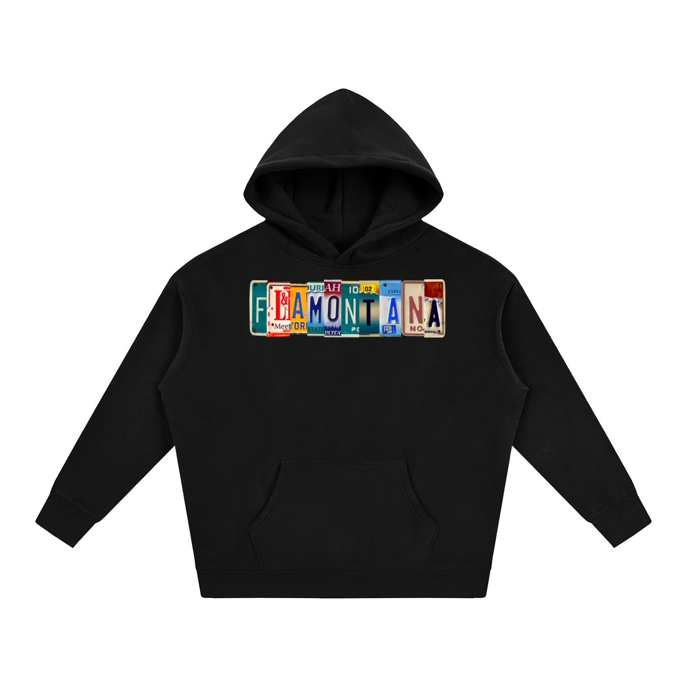 Flamontana Car Plate Graphic Hoodie