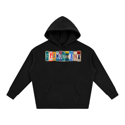 Flamontana Car Plate Graphic Hoodie