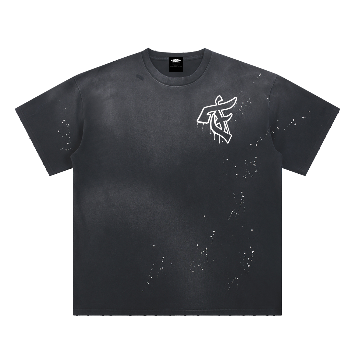 'F' Frayed N Sprayed Shirt