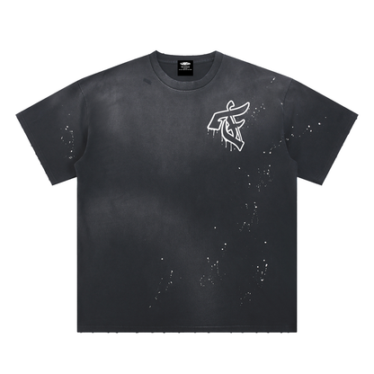 'F' Frayed N Sprayed Shirt
