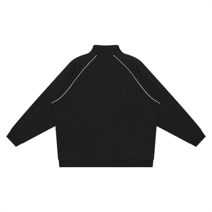 Flamontana Black Reflective Piped Tracksuit