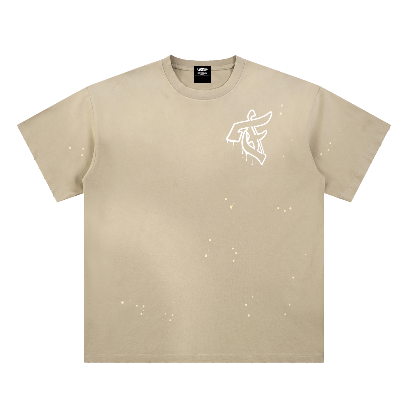 'F' Frayed N Sprayed Shirt