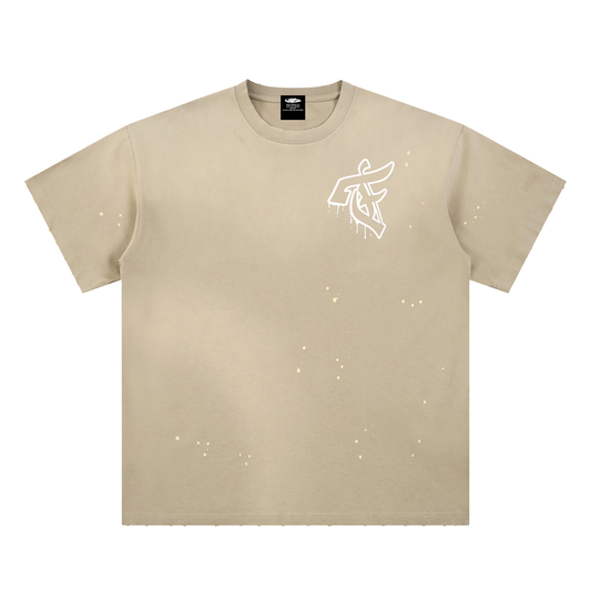 'F' Frayed N Sprayed Shirt