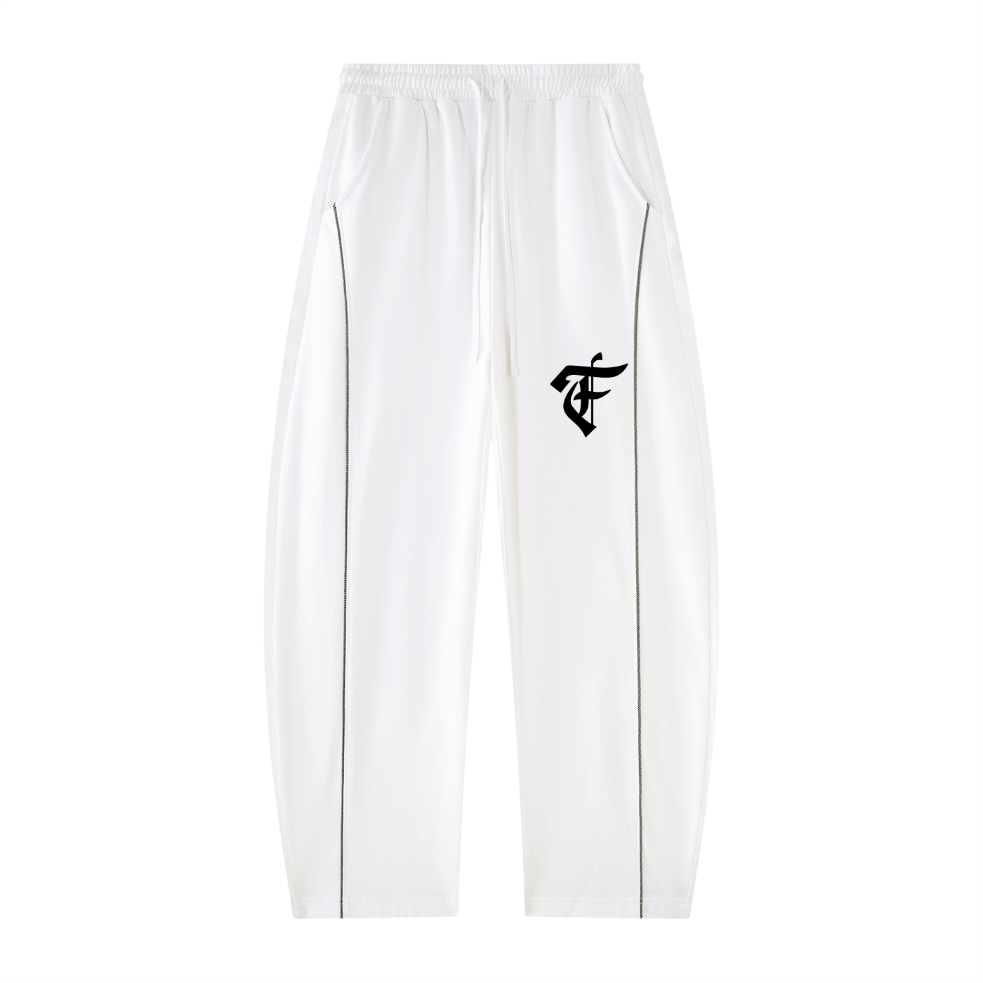 'F' Contrast Barrel Joggers