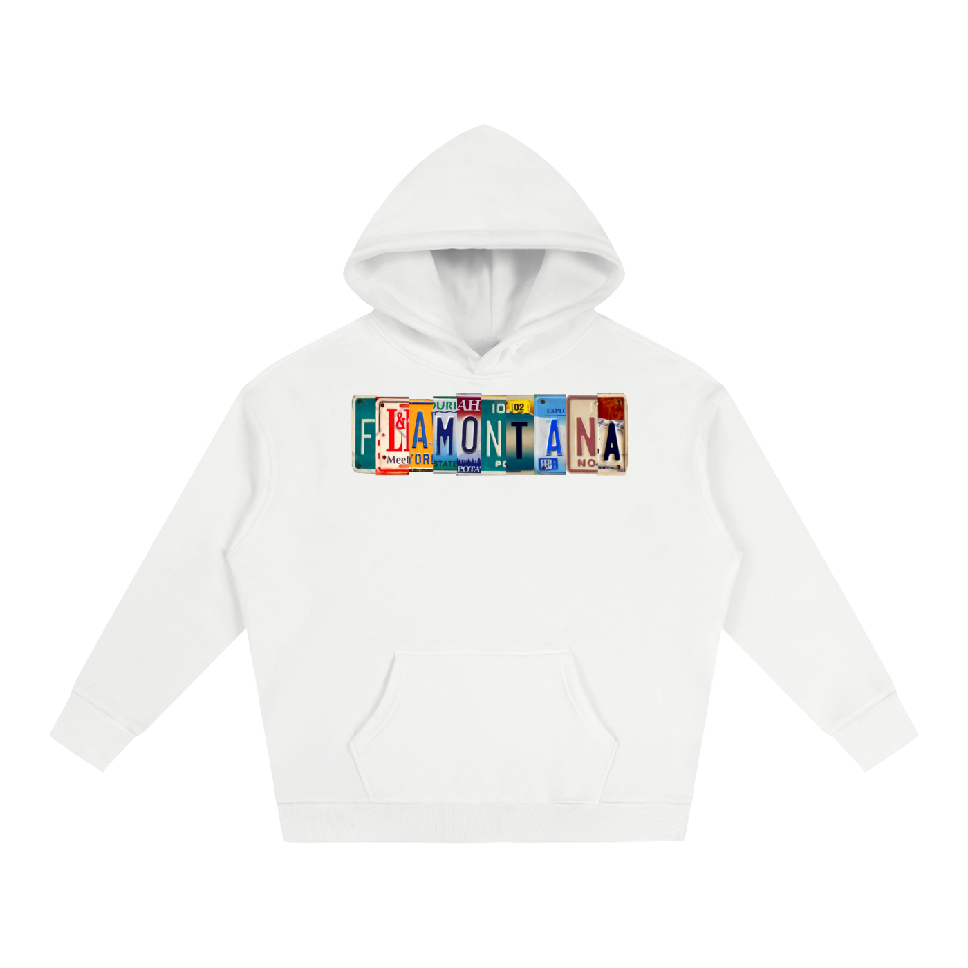 Flamontana Car Plate Graphic Hoodie