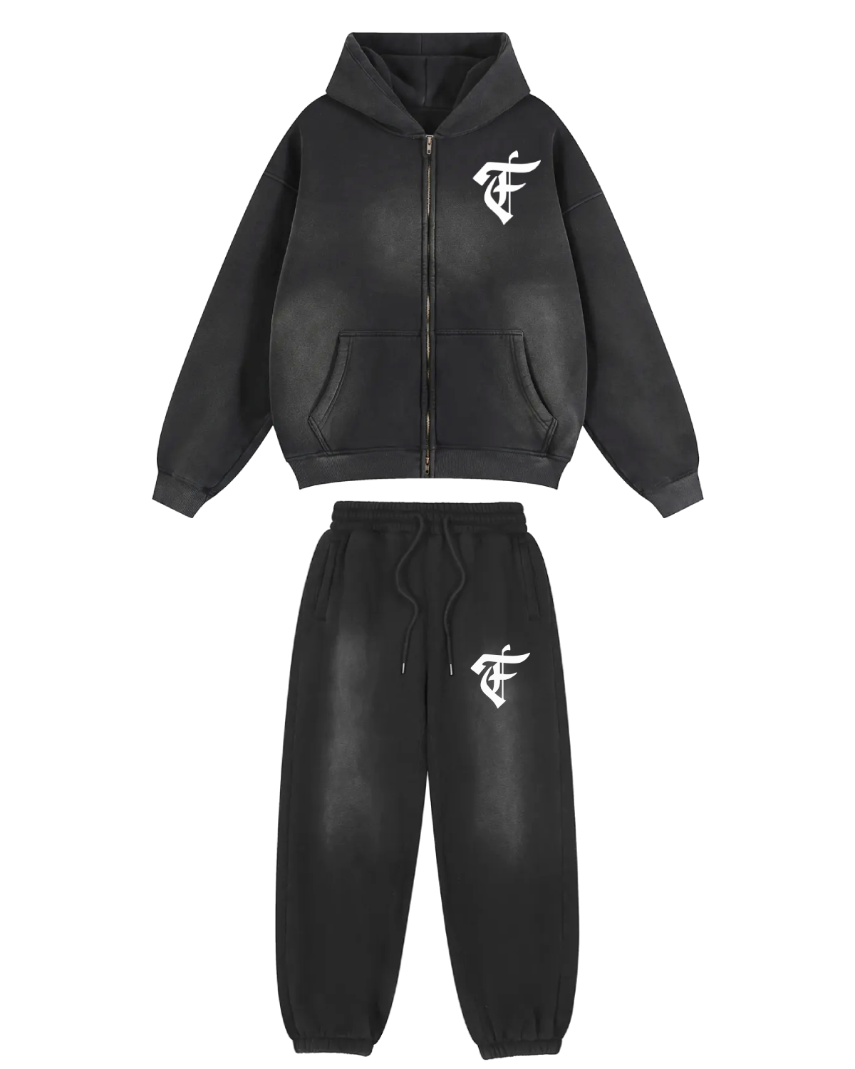 'F' Logo Vintage Black Set