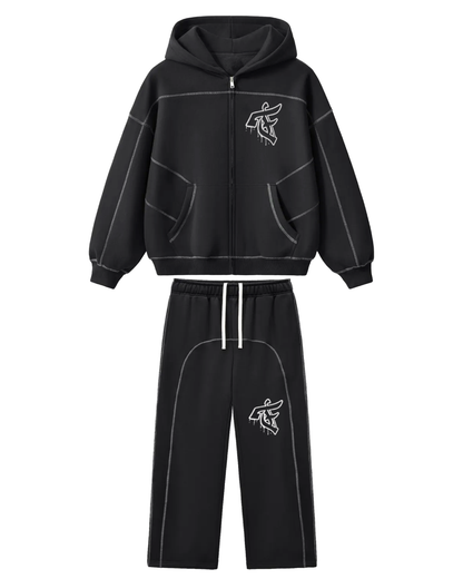 Meltin F Reverse Stitched Set - Noir