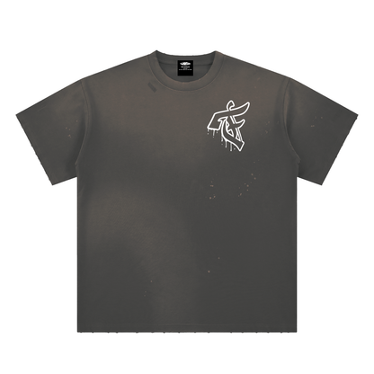 'F' Frayed N Sprayed Shirt