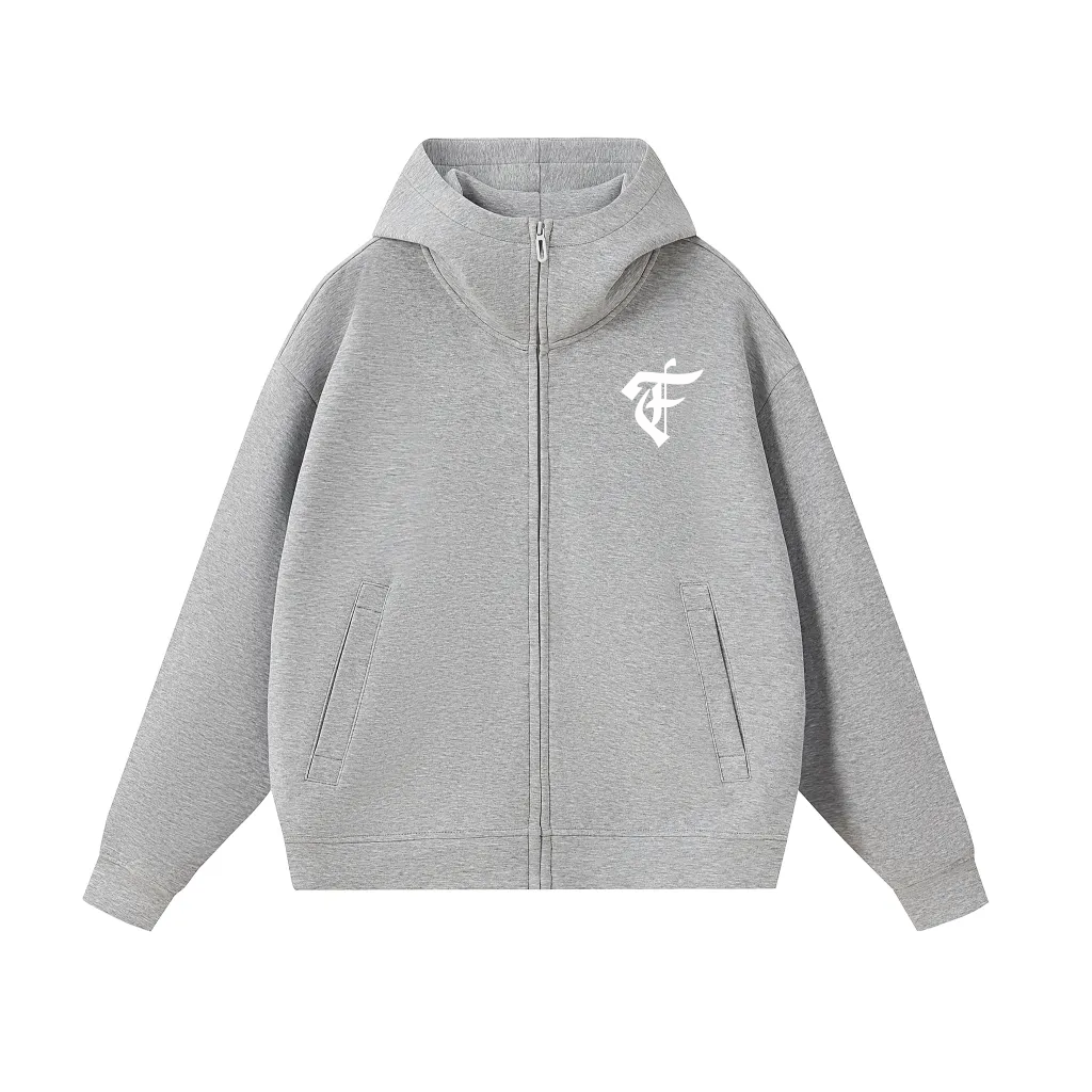 'F' Neck Insulated Hoodie