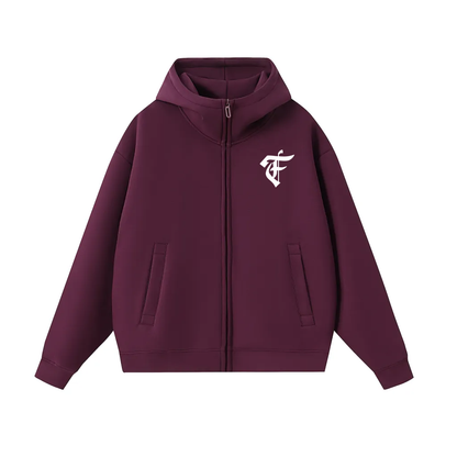 'F' Neck Insulated Hoodie