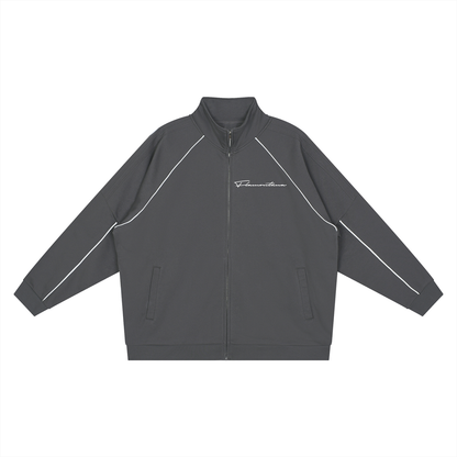 Flamontana Grey Reflective Piped Tracksuit