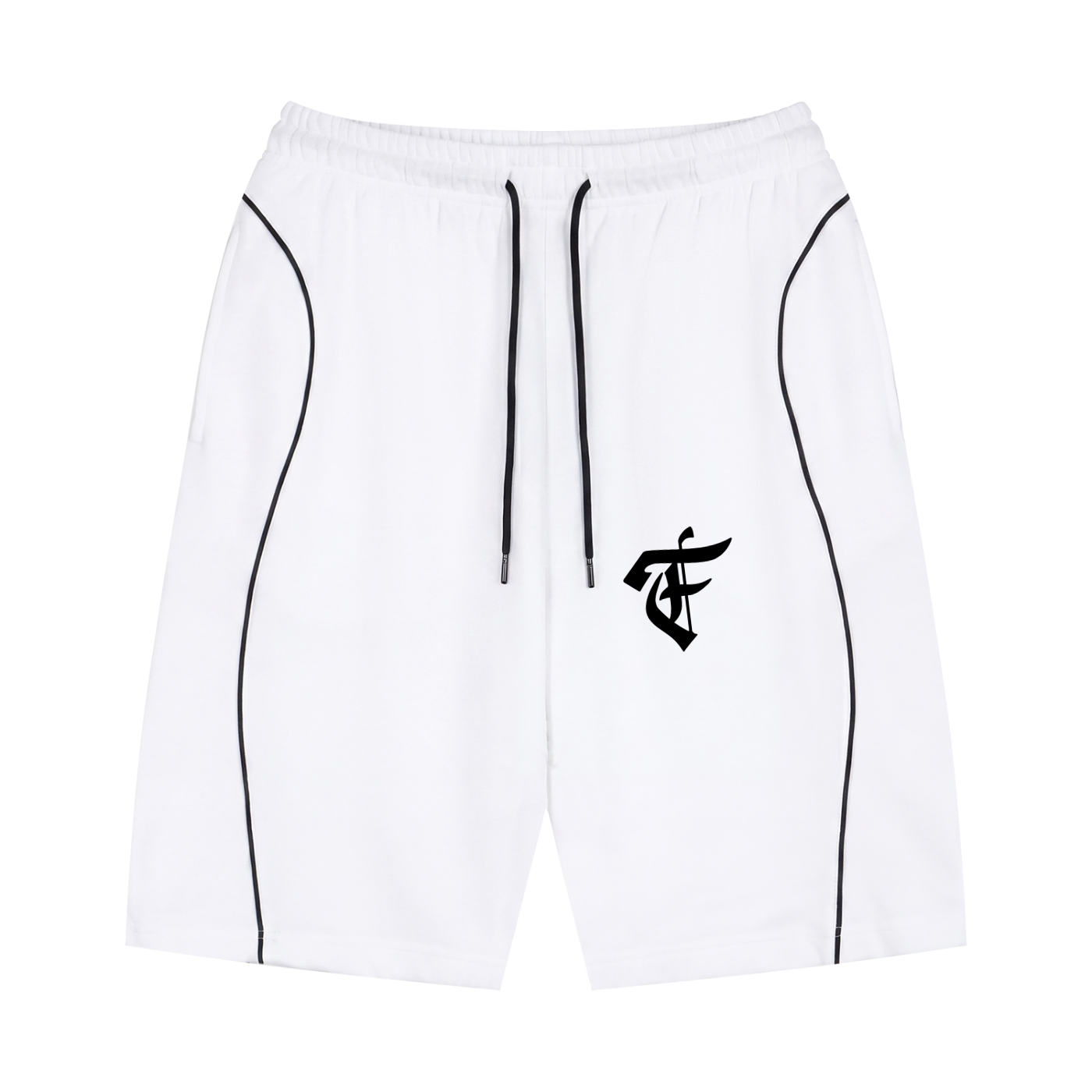 'F' White Piped Set