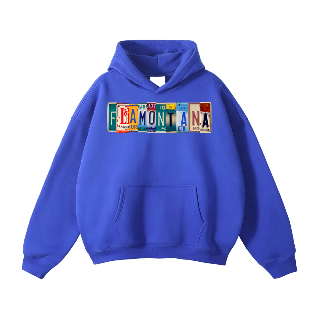 Flamontana Car Plate Graphic Hoodie