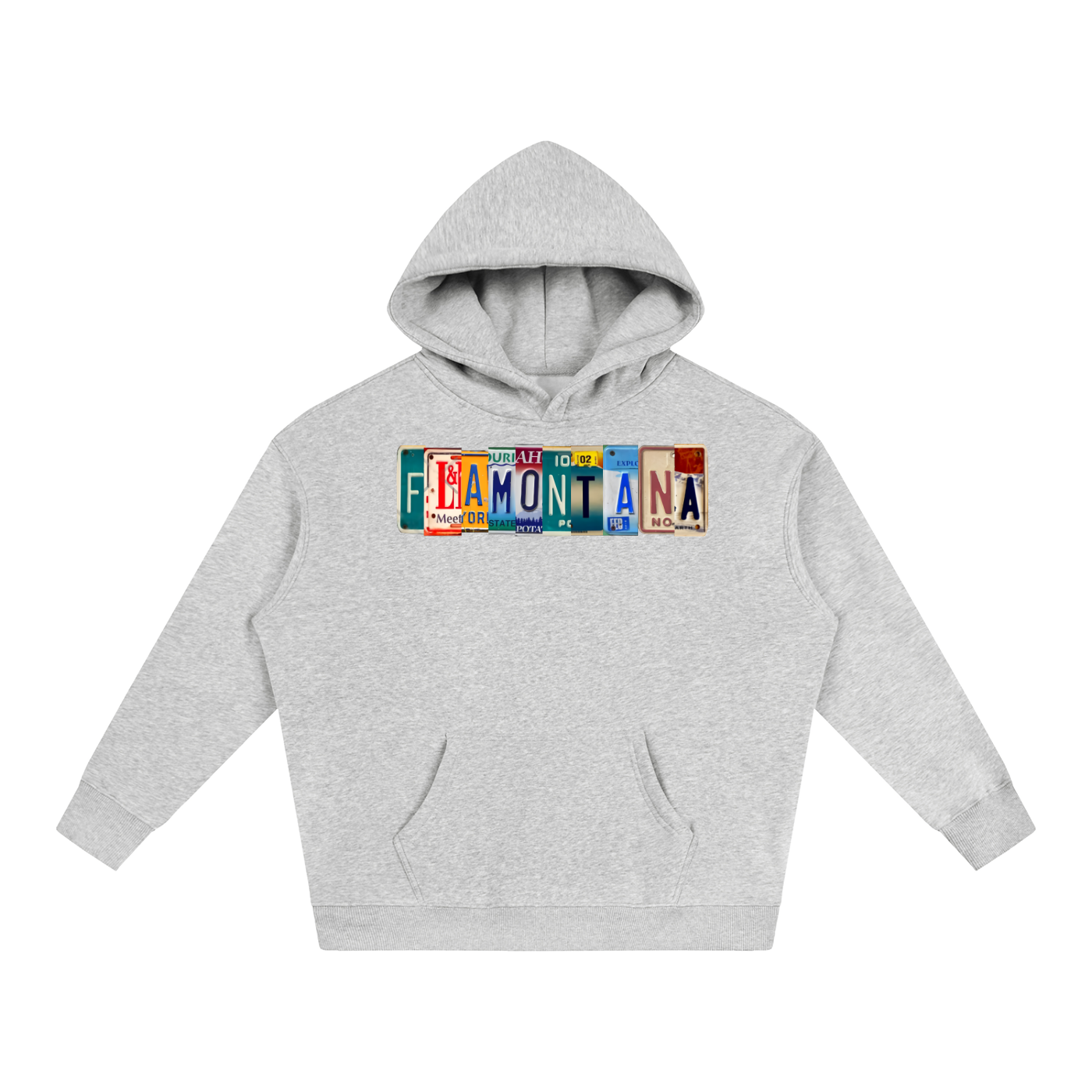 Flamontana Car Plate Graphic Hoodie