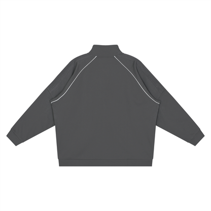 Flamontana Grey Reflective Piped Tracksuit
