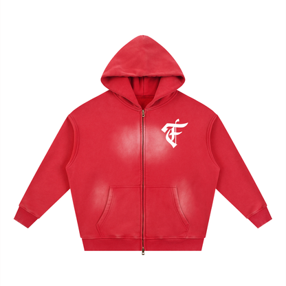 'F' Faded Boxy Hoodie