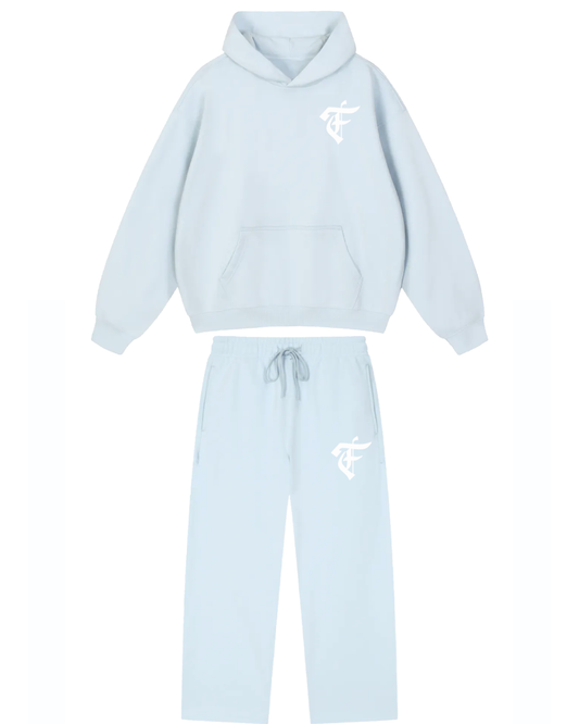 'F' Baby Blue Set