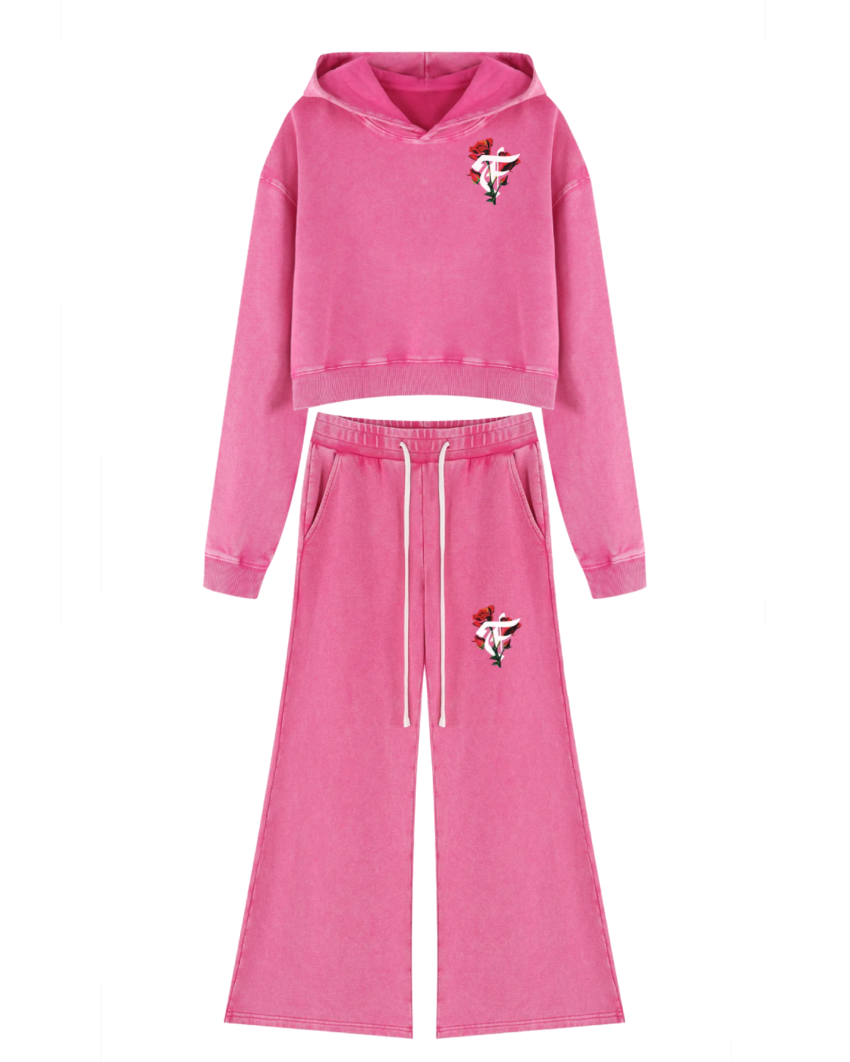 Women's Pink LaRose Washed Set