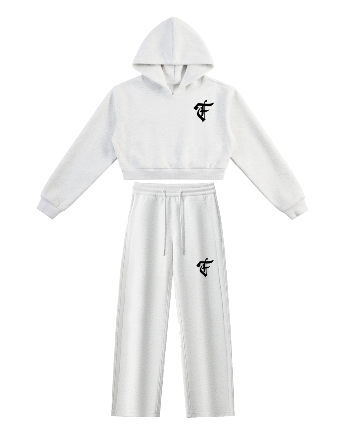 'F' Light Grey Women's Set