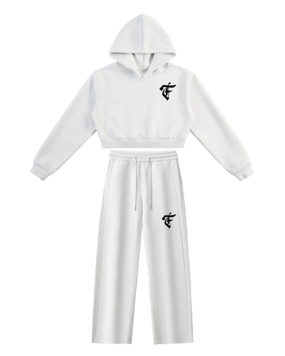 'F' Light Grey Women's Set