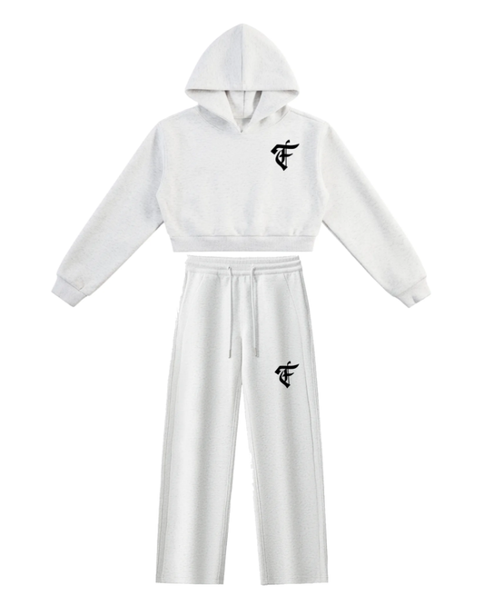 'F' Light Grey Women's Set