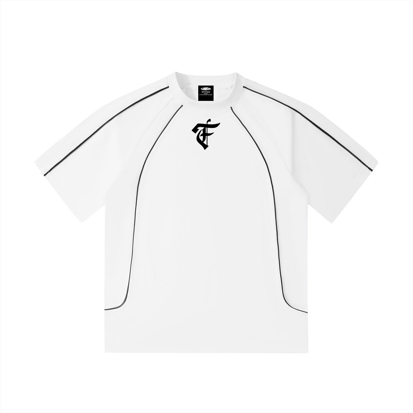'F' Piped Shirt White