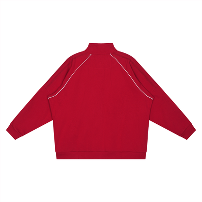 Flamontana Red Reflective Piped Tracksuit