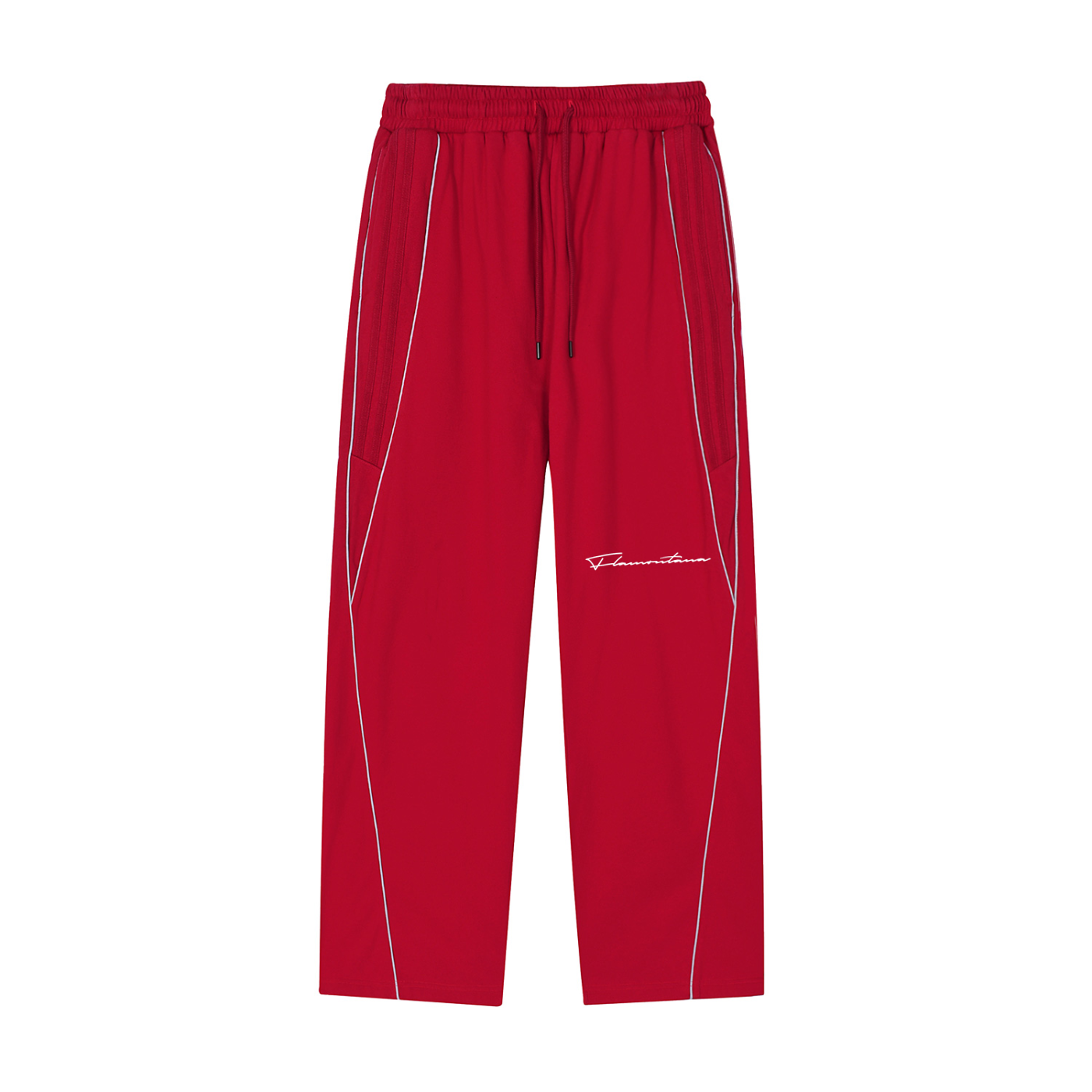 Flamontana Red Reflective Piped Tracksuit