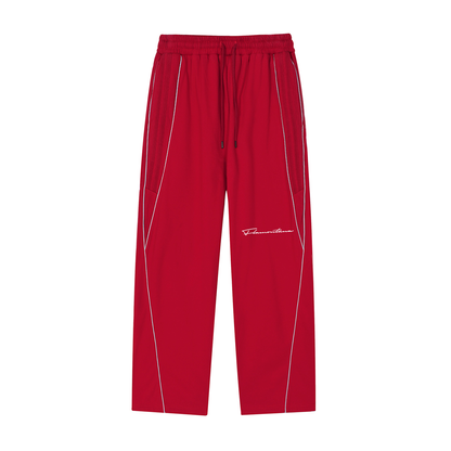 Flamontana Red Reflective Piped Tracksuit