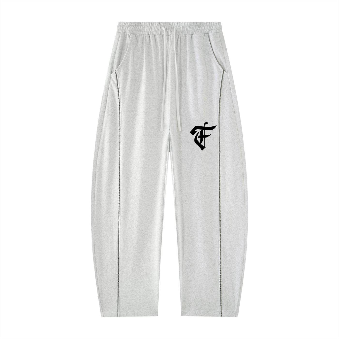 'F' Contrast Barrel Joggers