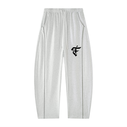 'F' Contrast Barrel Joggers