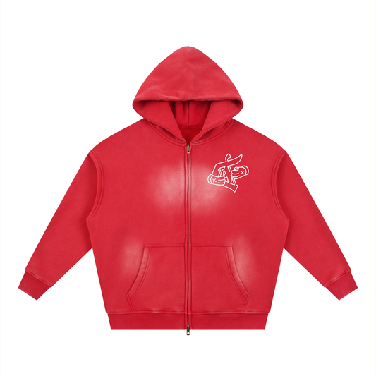 'F' Toon Faded Boxy Hoodie