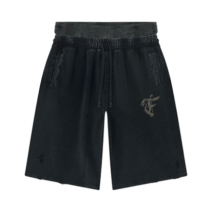 'F' Grey Camo Shorts