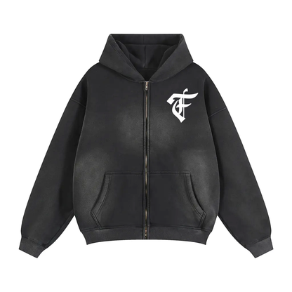 'F' Logo Boxy Hoodie
