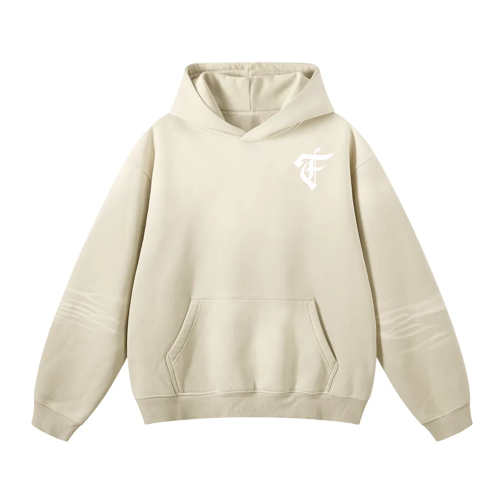 'F' Logo Tan Hoodie