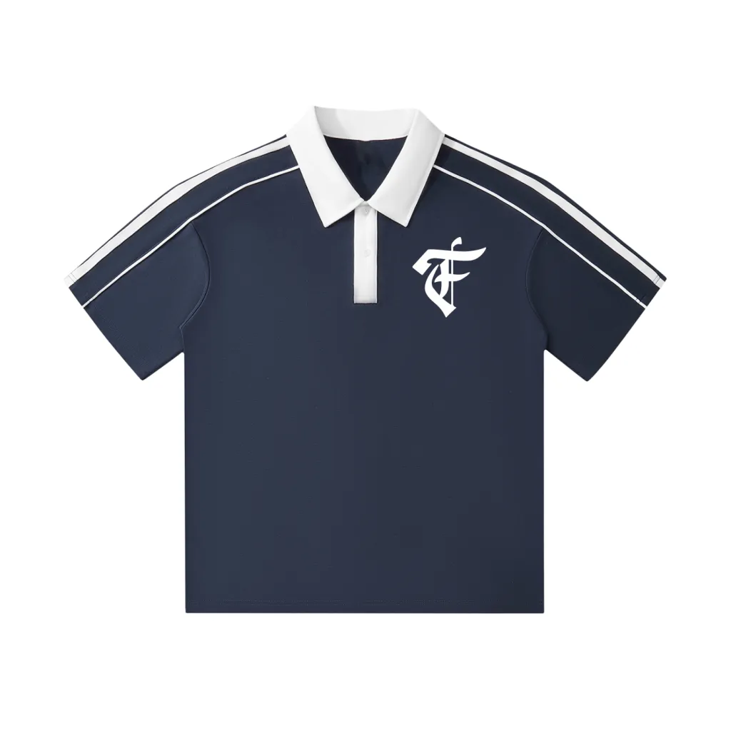 'F' Logo Contrast Polo Shirt