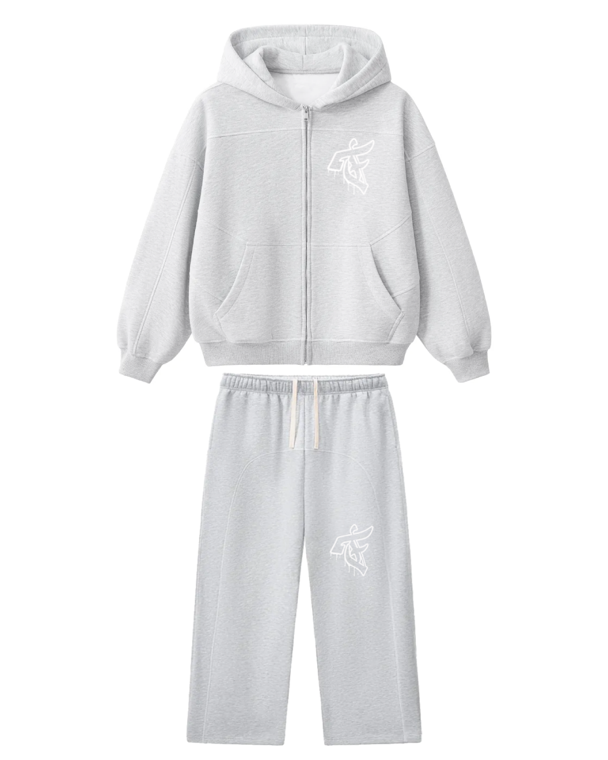 Meltin F Contrast Stitch Set - Light Grey