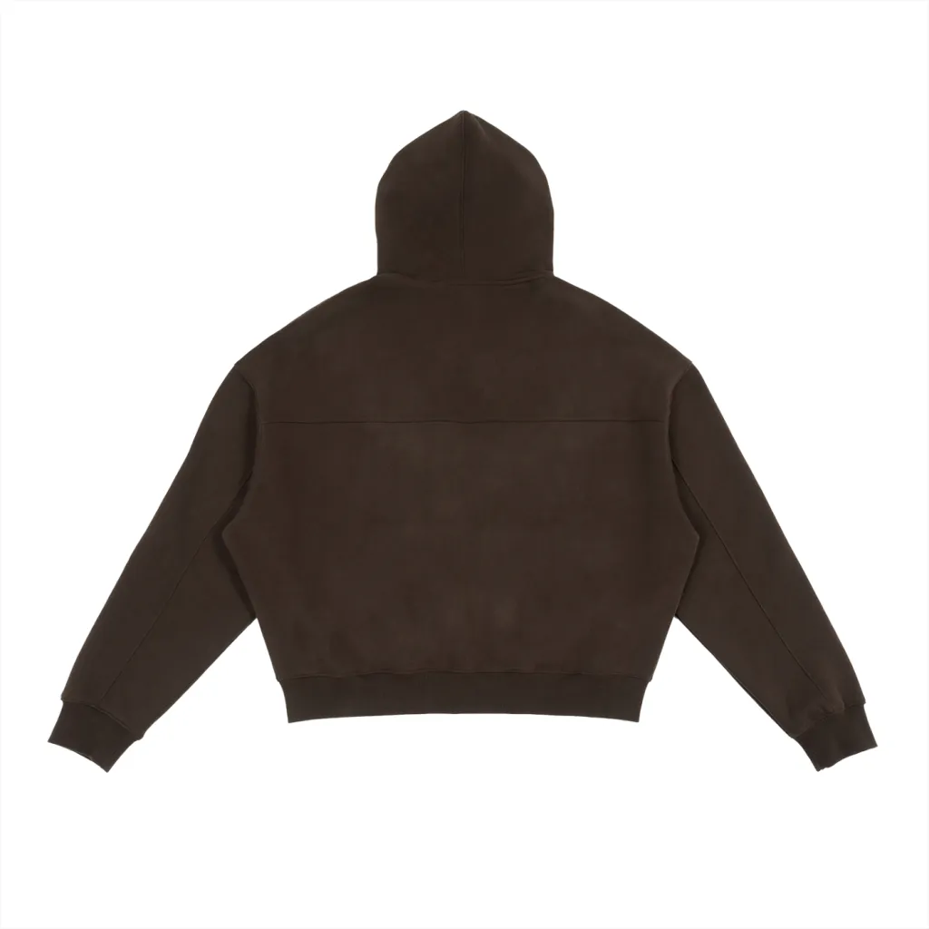 'F' Logo Boxy Zip-Up Hoodie