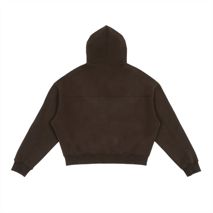 'F' Logo Boxy Zip-Up Hoodie
