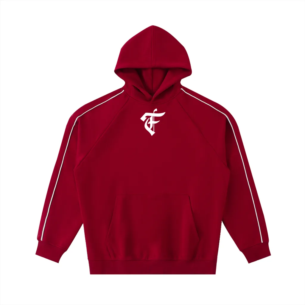 'F' Logo Pipe Lined Hoodie